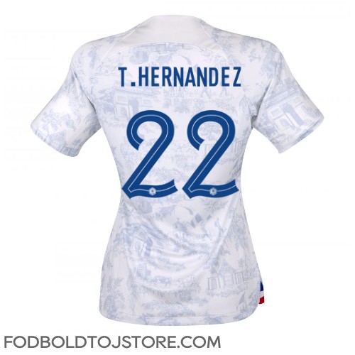 Frankrig Theo Hernandez #22 Udebanetrøje Dame VM 2022 Kortærmet